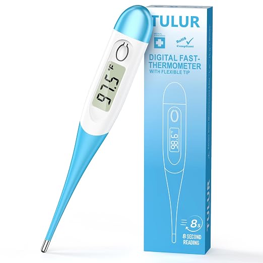 Thermometer for Adults and Kids with 8 Seconds Fast Accurate Reading, Accurate & Safe-Baby Thermometer for Oral, Rectal or Under Arm Use, Large LCD Display with Fever Alarm