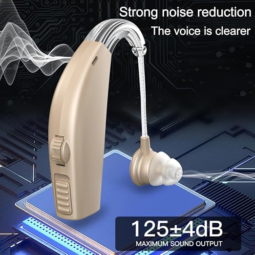 Severe Hearing Loss Hearing Amplifier,Portable Noise Cancelling Hearing Aids for Seniors Rechargeable,Physical Adjustment Buttons,Up to 30 Hours
