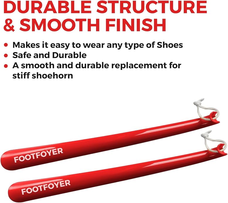 Long shoehorn that is comfortable to wear and has a handle is ideal for both men and women