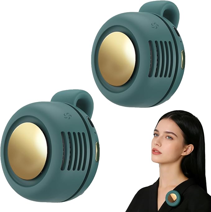 Portable Fan,Clip On Waist Bladeless, Ultra-Quiet Personal Mini Neck Fan | 3 Speeds with 360°Adjustable Clip Mini Fan Personal USB Rechargeable Small Fan for Summer