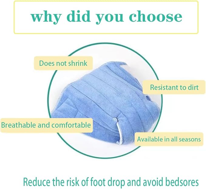 2PCS Heel Protector Cushion-Foot Support Pillow,Anti-Decubitus Heel Pad for Heel Pain Relief,Pressure Sores,Pressure Sores,Bed Sores,Plantar Fasciitis,Adjustable in Size