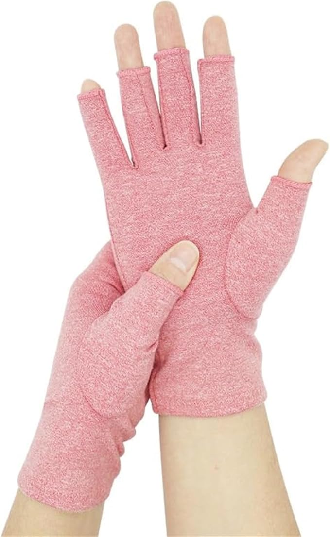 Premium Bamboo Gloves Fingerless Compression Wrap for Hand Pain and Osteoarthritis Men and Women