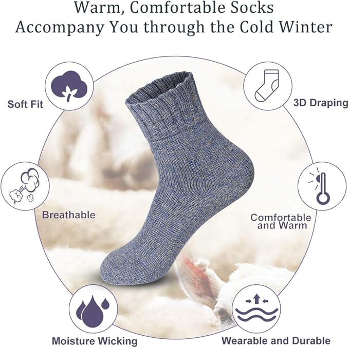 besky Warm Socks for Women Cozy Fuzzy Winter Socks