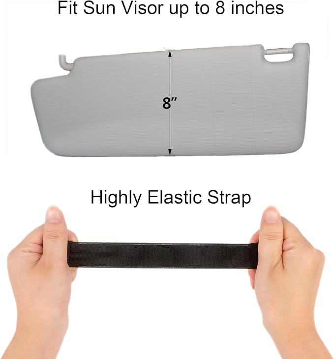 Car Picture Frame, Leather Vehicle Sun Visor 4x6 (Standard 6 Inches) Photo Holder Displays Both Horizontally and Vertically by Srandme (1pcs, Black)