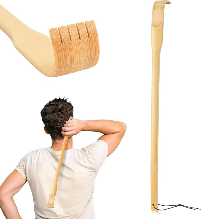 Back Scratcher, Bamboo Wood Back Scratcher Massager, 16.5" Long Self-Massager Provide Instant Relief from Itching, Good Practical and Novel Gifts for Friends and Family. | Strong Sturdy Wooden Back Scratchers, Best Gift for Father's Day Pregnant Women&...