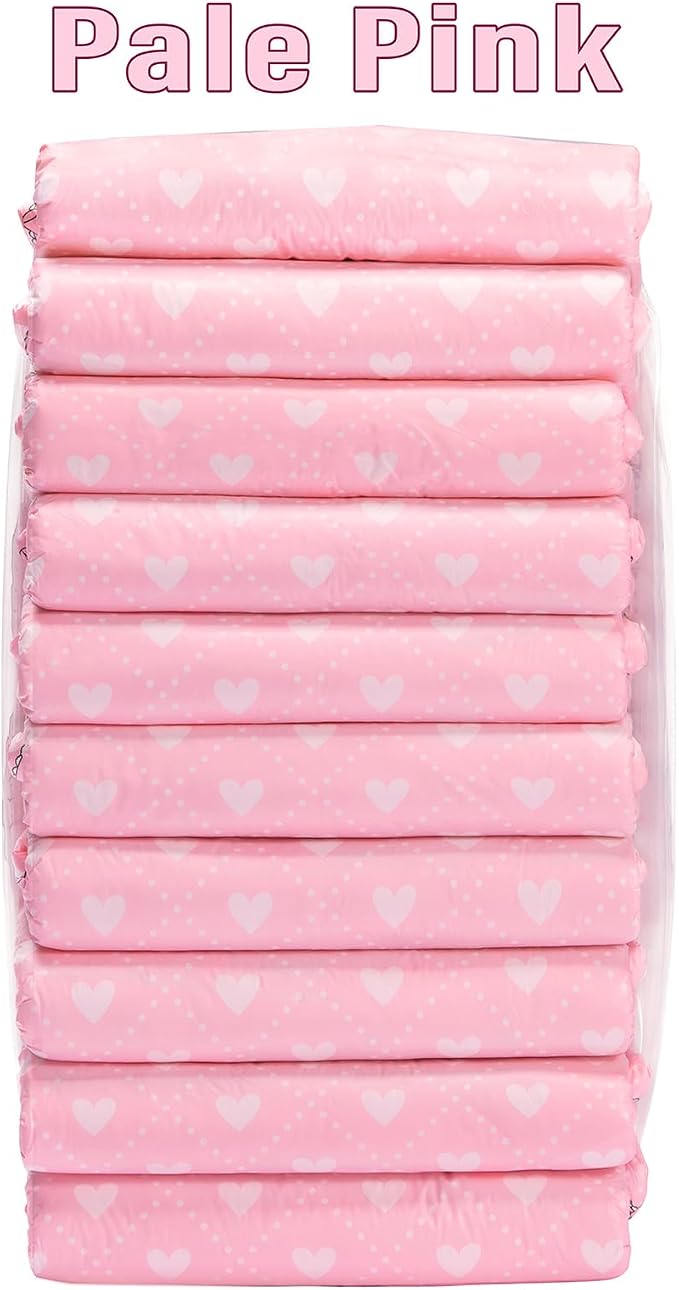 Littleforbig Printed Adult Brief Diapers 10 Pieces - Blushing Baby Pale Pink (Medium 28"-38")