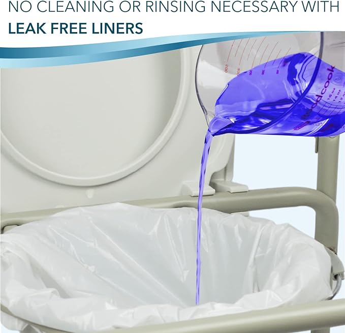 Disposable Bedside Commode Liners for Adult Portable Toilet Chair Seat Bucket and Bedpan | Value Pack of 192 Waste Bags | Universal Fit Liners for Home Medical Care