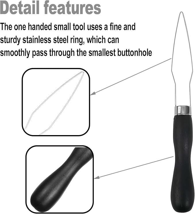Easy One-Handed Button Hook for Seniors-3PCS | Button Hook-Comfort Grip Button Assist Tool - Dressing Aid for Shirts, Pants, Dresses, Coats and Arthritis Hands