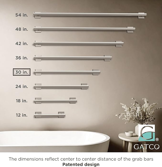 Elevate 30" L Grab Bar, Satin Nickel