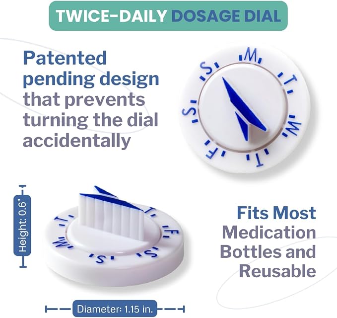 Twistwise™ Twice Daily Dosage Tracking Dial - 4-Pack