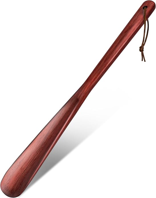 ZOMAKE Wooden Shoe Horn Long Handle for Men Women 15.7" 13.8" | Long Shoehorn Boot Horn for Seniors, Sturdy Wooden, Shoes Protection, No Bend Over, Easy Shoe Wear for Home Office Use