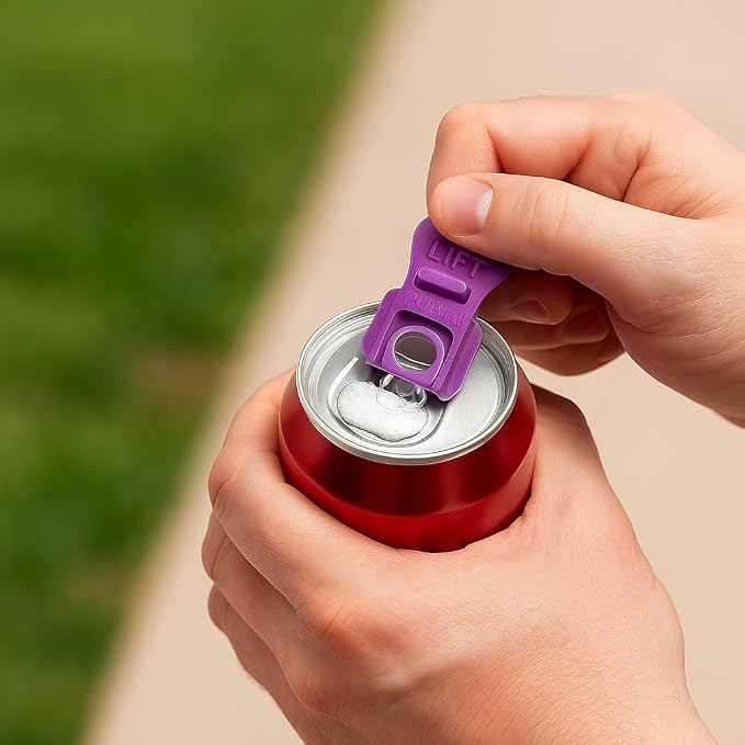 20 Pcs Can Tab Openers & Leak-Proof Drink Covers – One-Hand Soda Can Opener and Reusable Protector Caps for Coke, Beer, Soda, and Aluminum Cans