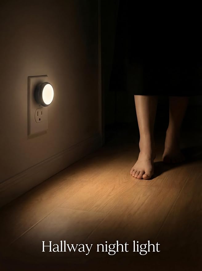 Night Light, Night Lights Plug into Wall, 2 Pack, Plug in Night Light, LED Night Light for Kids, Auto-On/Off for Adults Bathroom, Hallway, Dusk to Dawn Sensor 3000K Soft White, Non-Dimmable