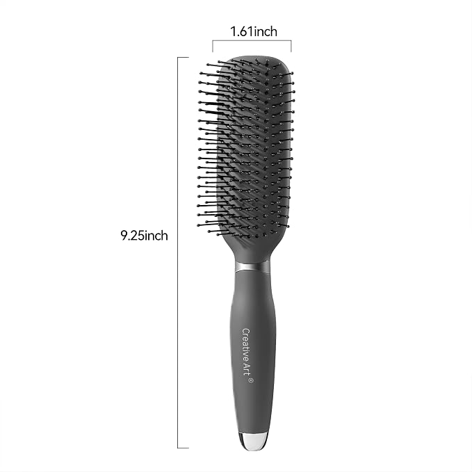 Hair Brush for Men, Detangling and Styling Hairbrush with Nylon Bristles for Wet & Dry Hair, Scalp Massage Function, Suitable for Fine/Thin/Short/Thick Hair, Mens Detangler Brushes