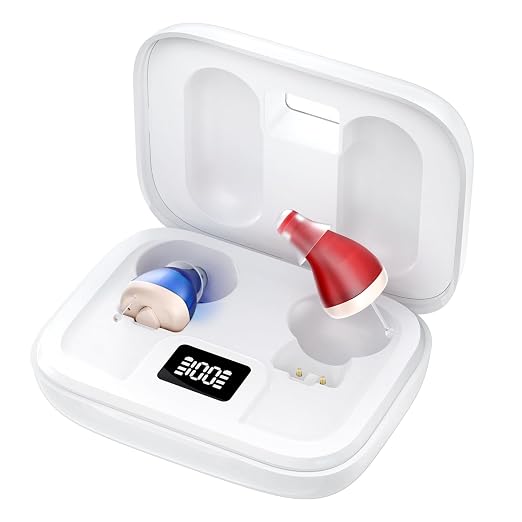 Flaygo Rechargeable Hearing Aid for Seniors with 16-Channel Digital Chips Intelligent Noise Cancellation for Clear Sound Super-Mini Invisible Design Comfort Fit in Ear Canal & 7-Day Ultra Standby(Not Hearing amplifiers)