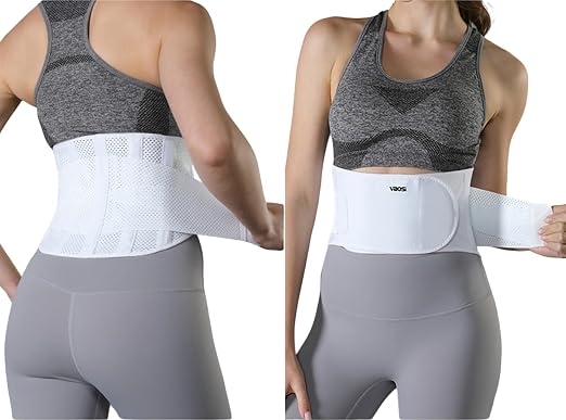 Lightweight Back Brace for Lower Back Pain Women Men, Adjustable Lumbar Support Waist Support Brace for Women Lower Back Pain Relief Products, Hip Belt Waist Belt Sciatic Nerve Brace for Women Men (White, XX-Large)