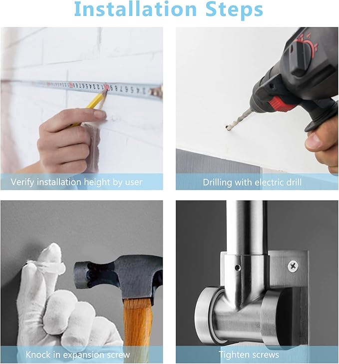 23.6 INCH Toilet Grab Bars for Bathroom Stainless Steel Flip Up Handicap Safety Grab Bar Rails for Elderly Seniors Bathtubs Showers Foldable Handle Grips Support for Walls Drop Down Screw-in Grab Bar