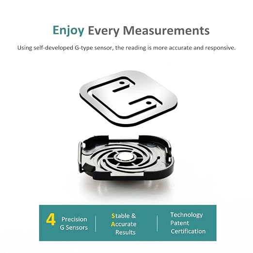 Digital Bathroom Scale for Body Weight Accurate, Smart Weighing Scale Bath Electronic Scale Kg for Weight Loss, 330lbs Capacity, Large Display, Black