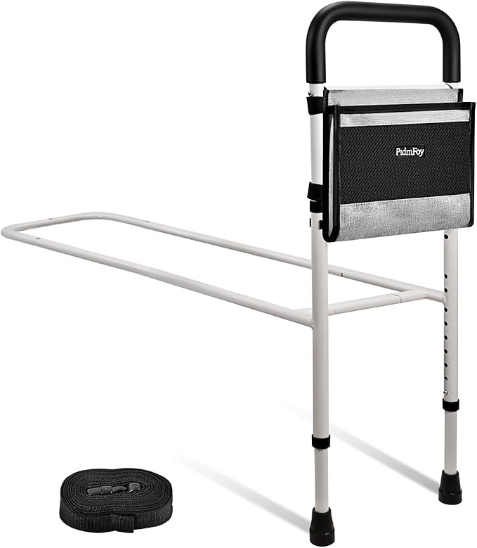 Bed Rails for Elderly Adults Safety, Height Adjustable Bed Cane, Bed Assist Rails for Seniors with Support Feet, Bedrails for Elderly Adults Grab Bar Handrails for Most Genre