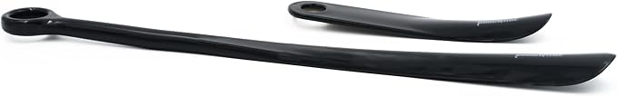 Panoware Set of 2, Extra Long Handle Shoe Horn and Travel Shoe Horn, Black