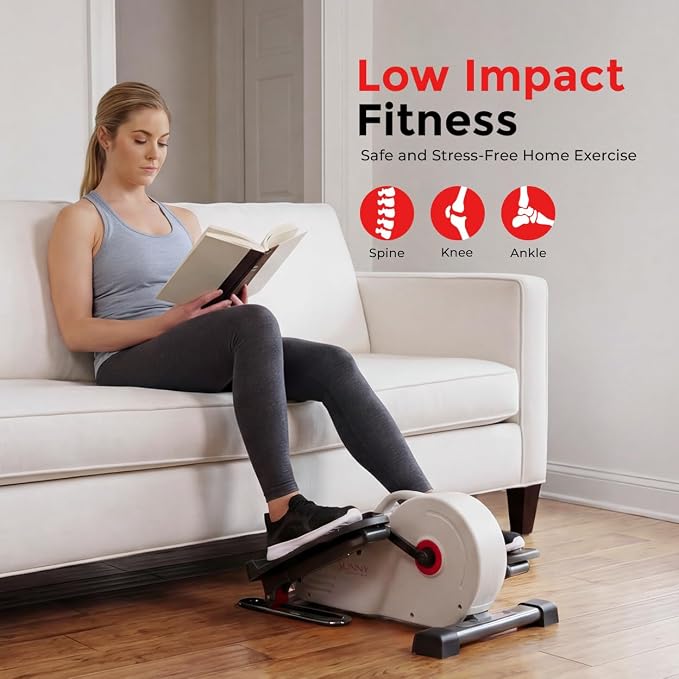 Sunny Health & Fitness Under Desk Pedal Elliptical Machine Leg Exerciser