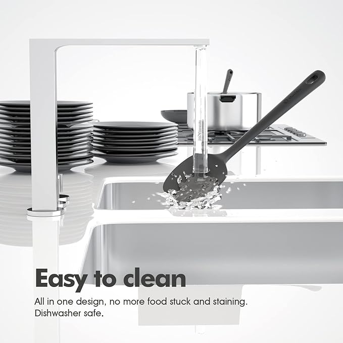 4 Pieces Silicone Spatula Set, Food Grade Rubber Spatula, Upgrade Strong Handle with Ergonomic Grip, Heat Resistant for Nonstick Cookware, Cooking