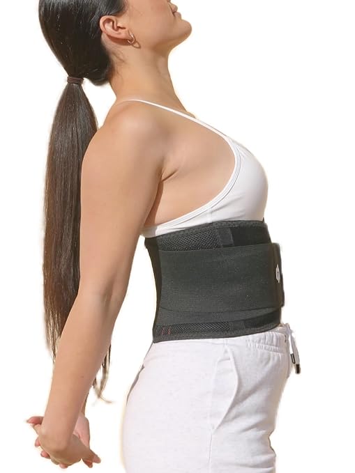 MOTEK Back Support Brace for Men & Women (Large 36-48") | Breathable Material, Lightweight Support, Dual Adjustable Straps | Lower Back Pain Relief | Lumbar Support