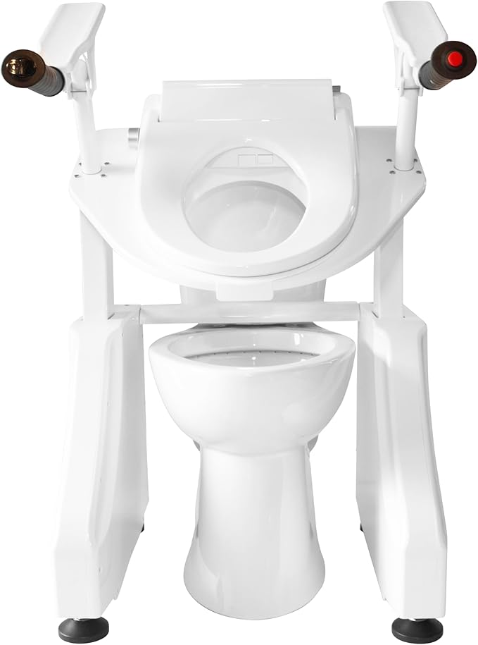 LuxeLift Bidet Powered Toilet Assist Lift | Electric Height Adjustable Elevated Seat Riser for Seniors Elderly | Built-in Bidet & Dryer | Safe | Certified | Easy Assembly | 350 LBS | HSA&FSA