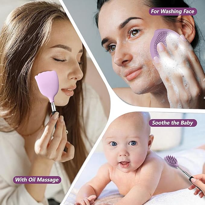 Back Scratcher with 3 Detachable Scratching Heads Silicone Massager Extendable Telescoping for Itches Lotion Application Spa Whole Body Seniors The Disabled Baby Men Women Kids Adults Purple