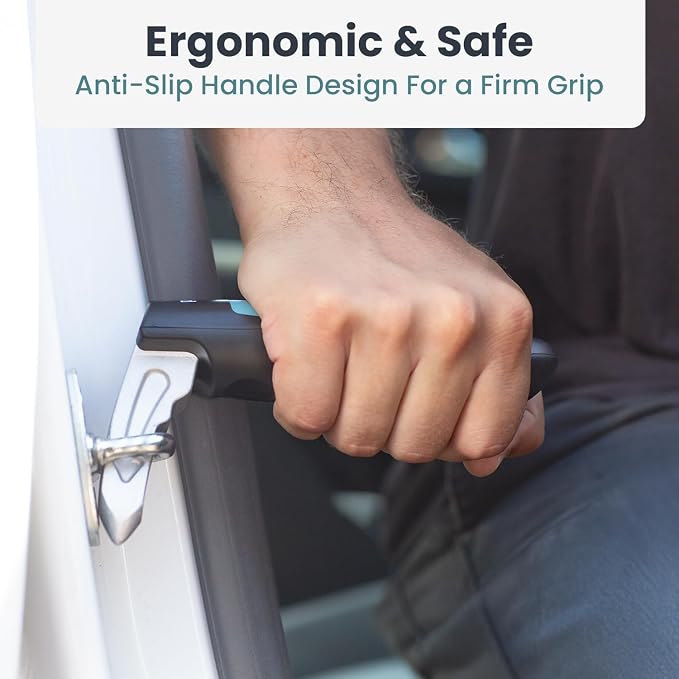 PELEGON Car Door Handle for Elderly (1 Pack) Car Cane Assist Handle with Anti-Slip Grip, Steel Hook for Secure Latch Fit, Supports Up to 300 lbs, Easy Tool-Free Use