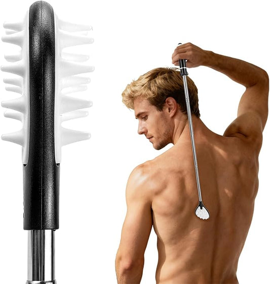 23‑Inch Extendable Double‑Sided Backscratcher, Portable for Adults(D‑Black) | Portable; Double-Sided;Works well for both rough and soft‑textured skin;Suitable for Adult Men and Women