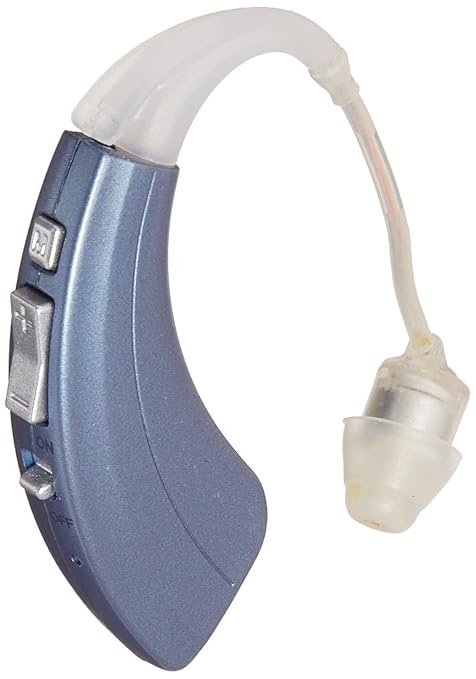 Behind-the-ear enhanced hearing rechargeable sound amplifier, 50 hours of use per charge, 2 frequency modes, comfortable wearing