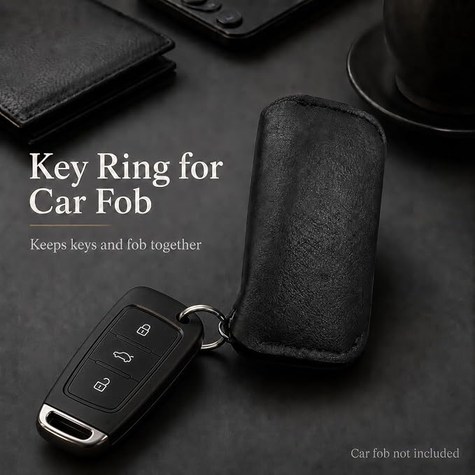 Key Organizer Compact Key Holder Leather Keychain Minimalist key case key holder for keychain Secures 2-8 Keys