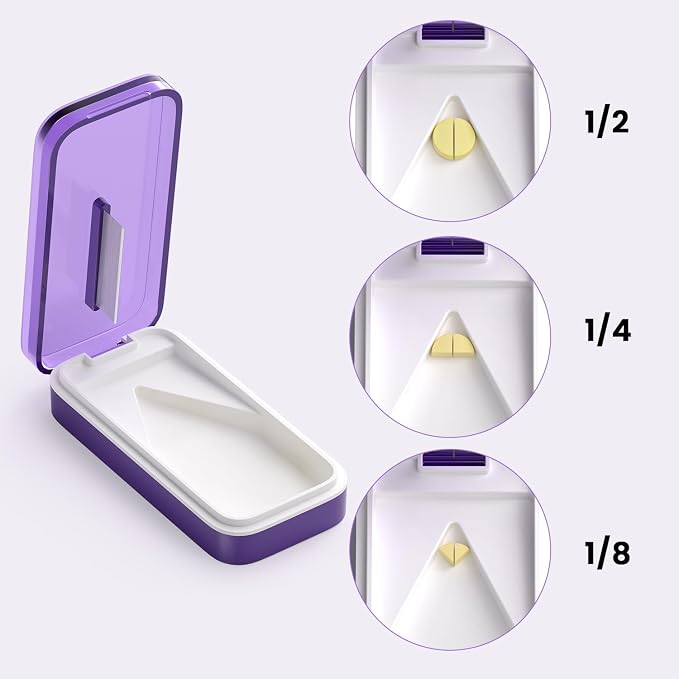 Pill Cutter Splitter for Large or Small Pills, Precision Pill Splitters for Cutting Multiple Pills/Supplement/Medication/Vitamins