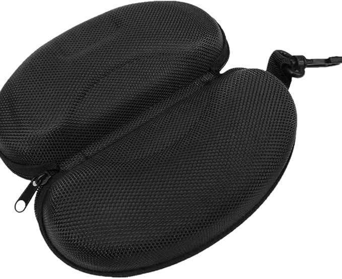 Yamrots 2 Pcs Zipper Hard Sunglasses Cases Portable Travel Eyeglasses Cases with Plastic Hook