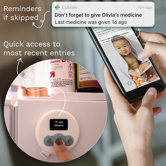 Smart Breastfeed Tracker - The Breastfeed Cub: On-The-Spot One-Press Smart Baby Care Logger, Reminders, Notifications, Routines, Multiple Caregivers, Pediatrician & Expert Support