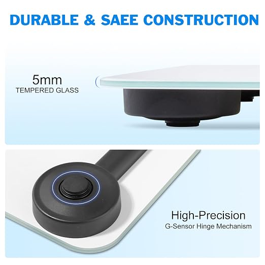 O'CARE Digital Bathroom Scale,Highly Accurate Body Weight Scale,Large Clear LED Display, Differential Display, Including 4*AAA Battery, Measures Weight up to 400LB