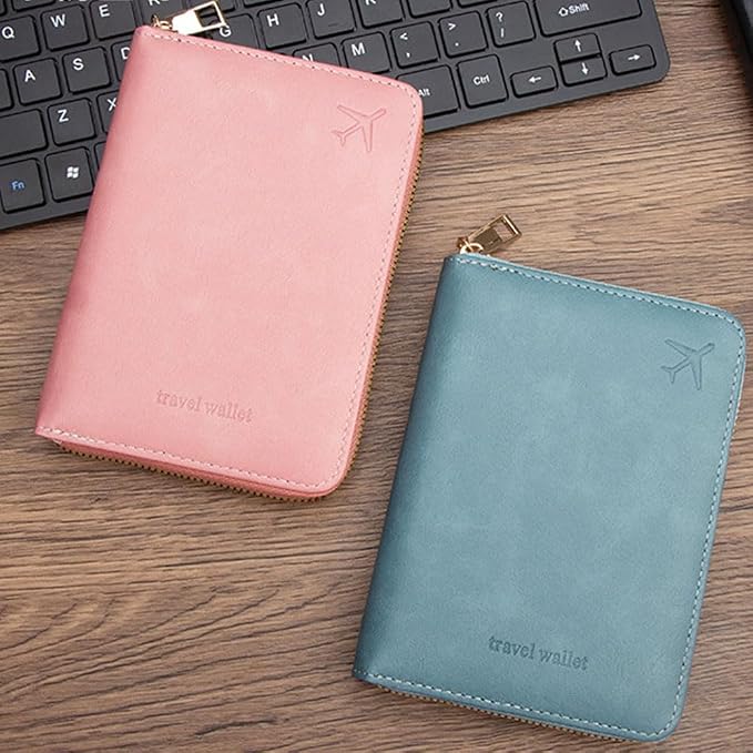 Passport Holder for Travel Women and Men RFID Passport Holder with Zipper Passport Case Passport cover Passport Wallet Travel Essentials and Accessories