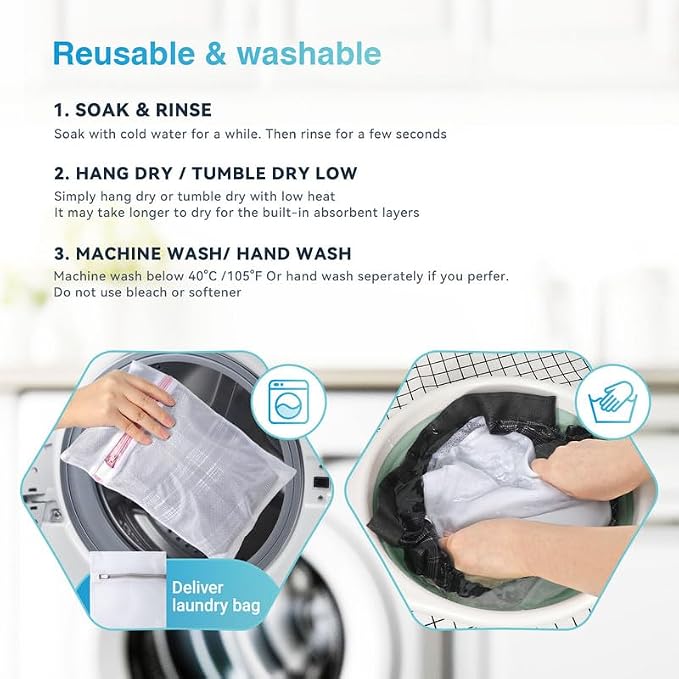 Washable Mens Incontinence Underwear for Light Leaks (Bladder & Bowel) | Front-to-Rear Absorbent Protection, Discreet Leak-Proof Boxer Briefs, Loose Fit, Reusable, Waterproof, Open Fly, 2-Pack, S