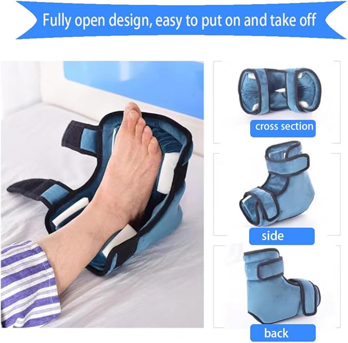 2PCS Heel Protector Cushion-Foot Support Pillow,Anti-Decubitus Heel Pad for Heel Pain Relief,Pressure Sores,Pressure Sores,Bed Sores,Plantar Fasciitis,Adjustable in Size