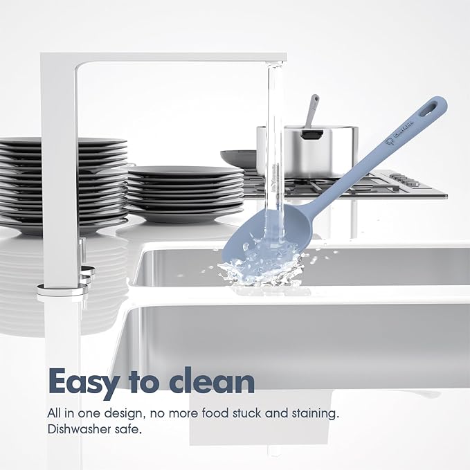 3 Pieces Silicone Spatula Set, Food Grade Rubber Spatula, Upgrade Strong Handle with Ergonomic Grip, Heat Resistant for Nonstick Cookware, Cooking Mix