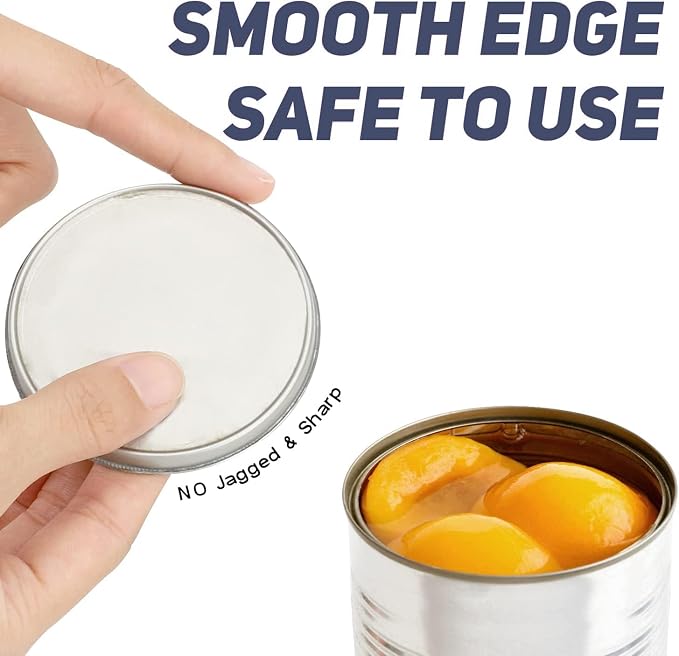 Side Cut Can Opener, Smooth Edge Manual Can Opener, Black | Safety Side Cut Blade Creates Smooth Edges, Large Soft-Touch Knob and Non-Slip Handle Provide Comfortable Everyday Use