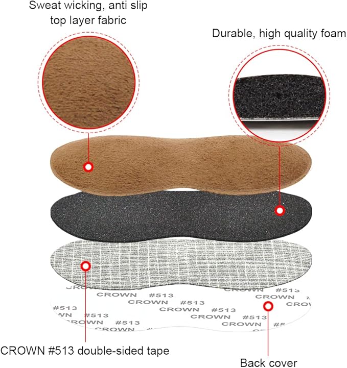 Dr.Foot Heel Grips for Men and Women, Self-Adhesive Heel Cushion Inserts Prevent Heel Slipping, Rubbing, Blisters, Foot Pain, and Improve Shoe Fit - 2pairs(Brown)