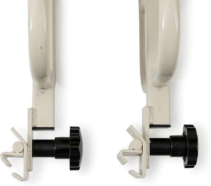 AireMed Bed Assist Rails (Set of 2) – Fits Some Metal Hospital Beds – for Repositioning & Getting in and Out of Bed Safely – Hospital Bed Rail, Safety Assist Medical Rail for Seniors & Elderly (Ivory)