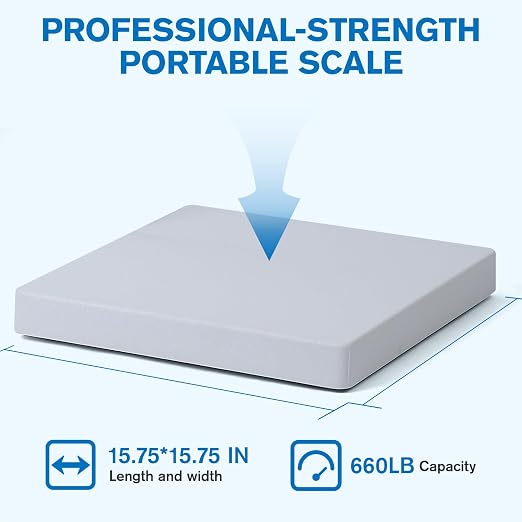 Helsevesen Extra Large Platform Fitness & Athletic Scales, 15.75 in/40 cm, Professional Physician Scale W/Remote Display, Wrestling Scale, Bariatric Floor Scale, Capacity 660 lb