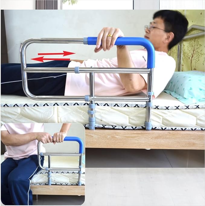 Elderly Assis Adjust Bed Rail Adjustable Stainless Steel Bedside Grab Bar for The Stable and Foldable