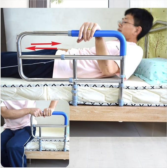 Elderly Assis Adjust Bed Rail Adjustable Stainless Steel Bedside Grab Bar for The Stable and Foldable