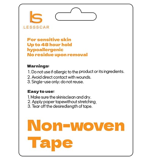 Medical Tape Variety Pack 3 Rolls PE,Non-Woven,Cotton Tape | Hypoallergenic latex-free tape; breathable waterproof; for sensitive skin, first aid & sports wrapping ﻿