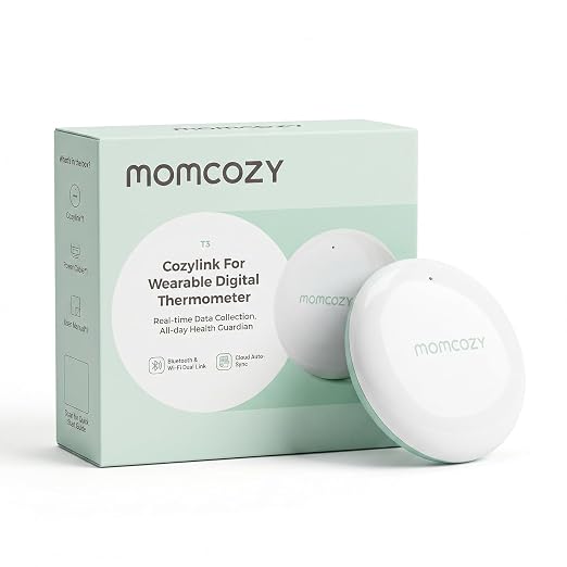 Momcozy CozyLink for Wearable Digital Thermometer, Accessory Only | Not a Thermometer, Requires Momcozy Baby Thermometer,More Stable Remote Temperature Monitoring Within 10m，Signal-Boosting