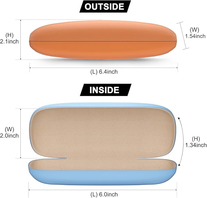 Eyeglasses Case, Hard Shell Protective Case for Glasses, Unisex for Women Men